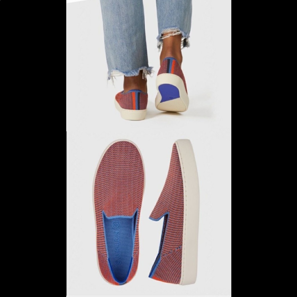 ROTHYS tangerine triple stitch sneakers